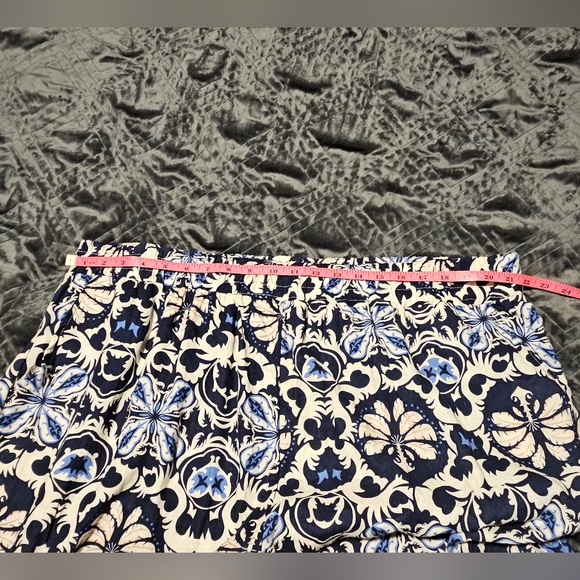 Rachel Zoe Blue & Cream Linen Blend Paisley Print Wide Leg Pants Size 3X NWT - Picture 5 of 12